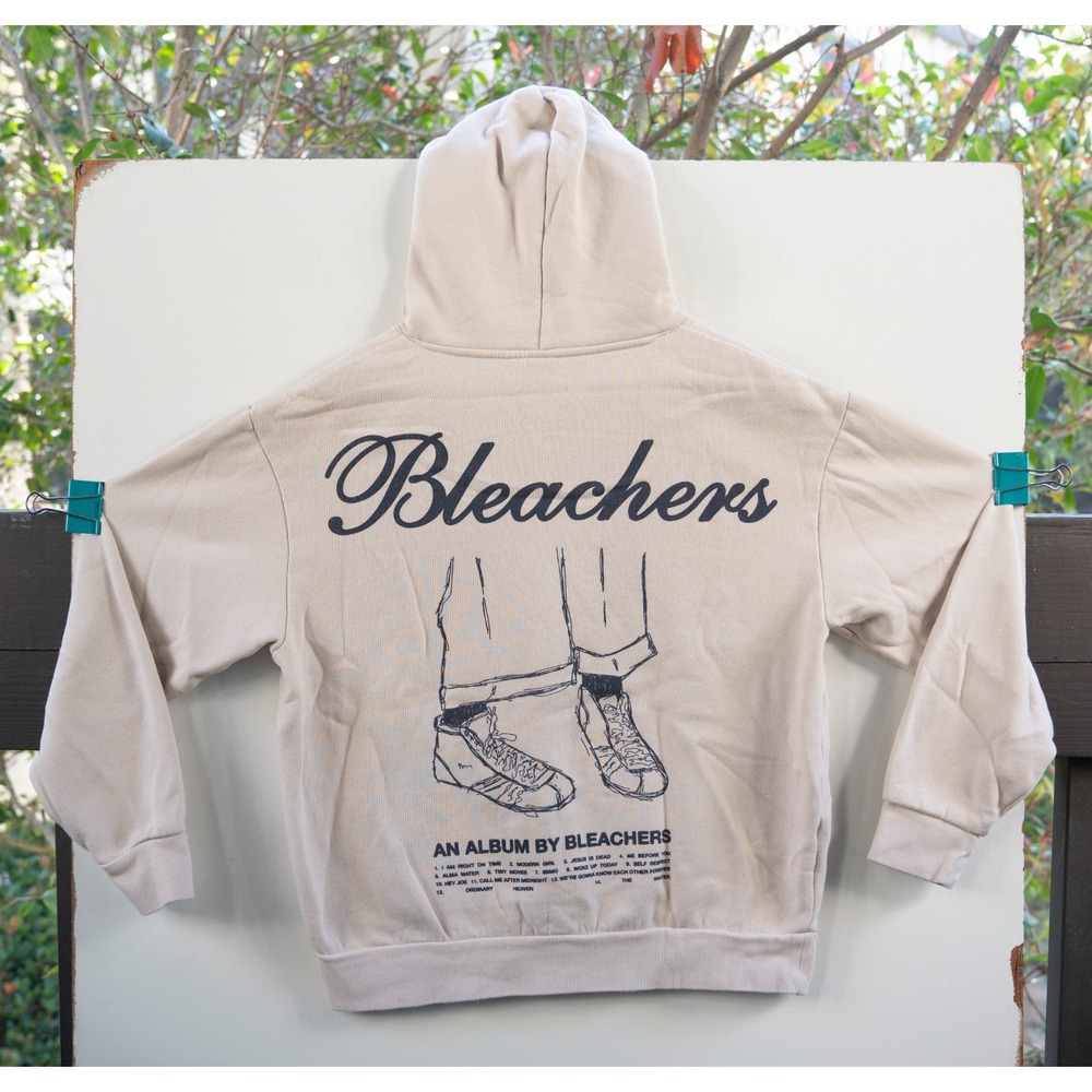 Bleachers Band Album Tour Hoodie Men S Beige Good Pullover Graphic Fleece